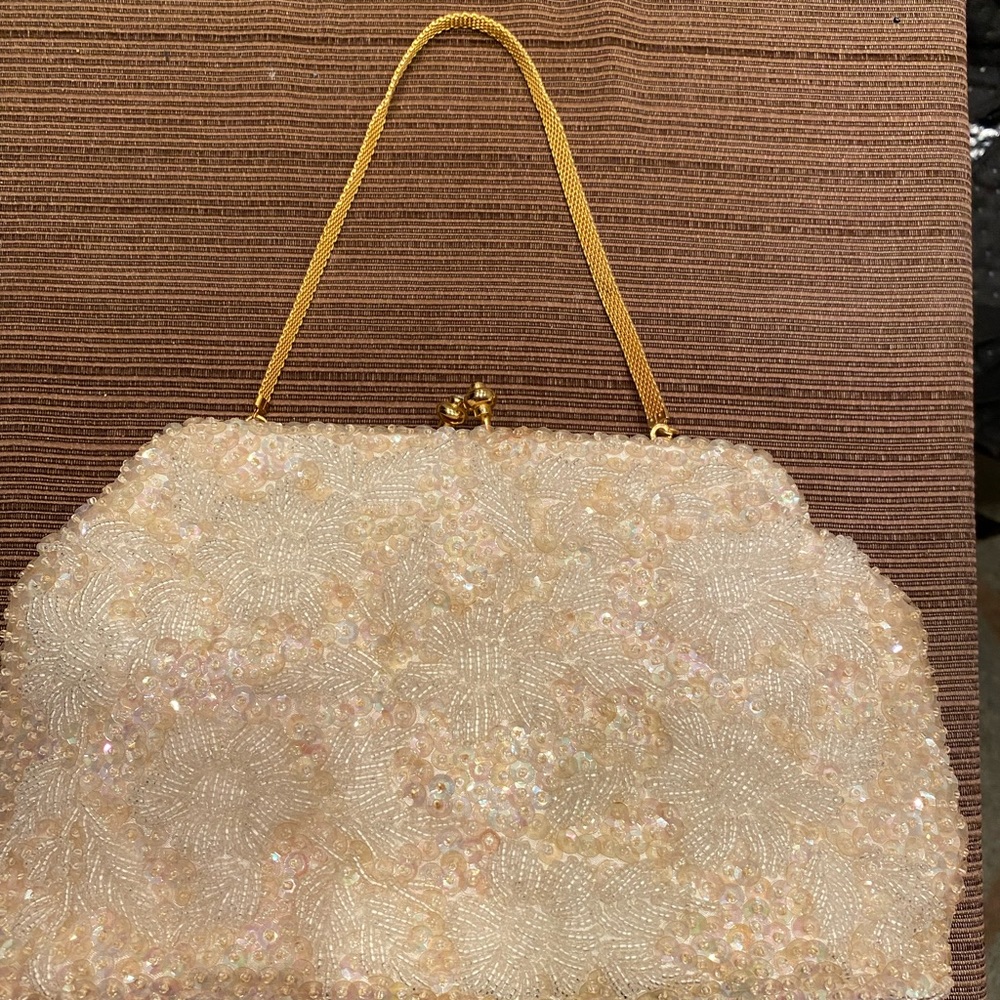 Beaded sequined evening bag.
